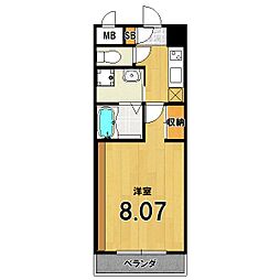 プラネシア京阪出町柳 1Kの間取図画像