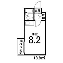 グランシャリオ嵯峨野I 105 ｜ 京都府京都市右京区嵯峨野宮ノ元町（賃貸マンション1K・1階・18.90㎡） その2