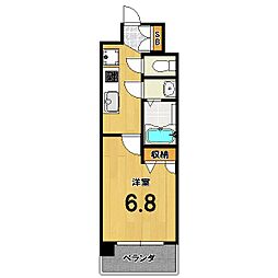 ソルテラス京都西大路　郁 711 7階1Kの間取り