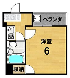 ホワイトグリーン6号館第6神田ビル 1Kの間取図画像