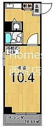 ジョイテル西院 1Kの間取図画像