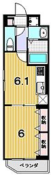 ラガール 1DKの間取図画像
