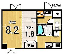D'sLYRA 1Kの間取図画像