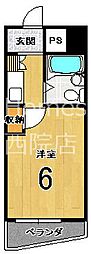 ノアズアーク京都朱雀 1Kの間取図画像