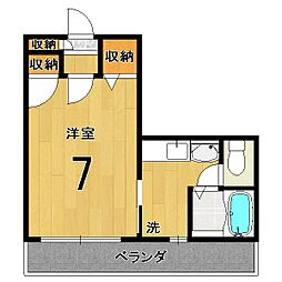 ホワイトグリーン本館神田 1Kの間取図画像