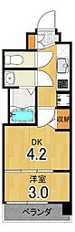 エンゼルプラザ京都太秦 1DKの間取図画像