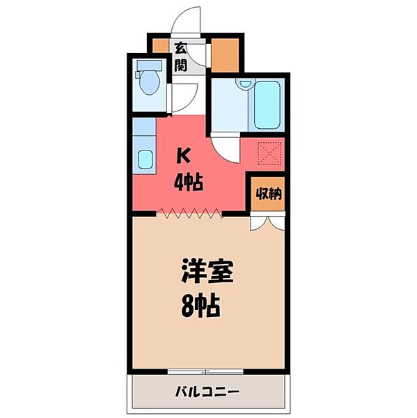 サントノーレ ｜栃木県小山市駅東通り1丁目(賃貸マンション1K・2階・29.00㎡)の写真 その2