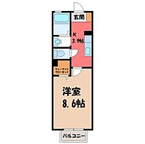 クラージュ III  ｜ 茨城県結城市大字結城（賃貸アパート1K・1階・29.25㎡） その2