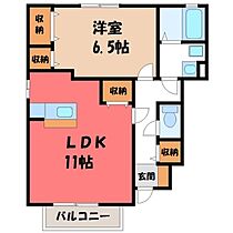 栃木県栃木市平柳町2丁目（賃貸アパート1LDK・1階・44.90㎡） その2