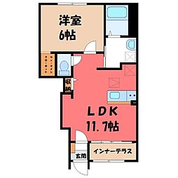 野州平川駅 5.7万円