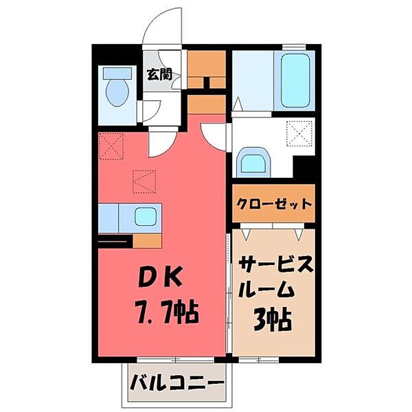 レオーネ ｜栃木県栃木市大宮町(賃貸アパート1DK・1階・29.44㎡)の写真 その2