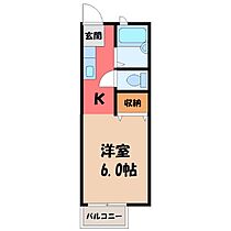 フローレンス  ｜ 栃木県栃木市都賀町合戦場（賃貸アパート1K・1階・20.46㎡） その2