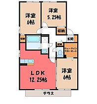 リビングタウン平柳 B  ｜ 栃木県栃木市平柳町3丁目（賃貸アパート3LDK・1階・68.75㎡） その2