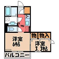 栃木県小山市大字小山（賃貸アパート2K・3階・31.21㎡） その2