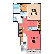 ウーノ・ジュン  ｜ 栃木県栃木市樋ノ口町（賃貸アパート1LDK・1階・45.77㎡） その2