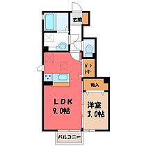 栃木県栃木市本町（賃貸アパート1LDK・1階・32.36㎡） その2