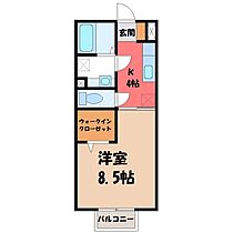 フィオーレ  ｜ 栃木県小山市城北1丁目（賃貸アパート1K・2階・30.27㎡） その2