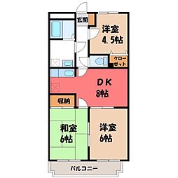東武日光線 新栃木駅 徒歩6分 2階/-
