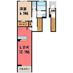 ルーチェ城東 1LDKの間取図画像