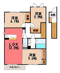 フラーゼ 3LDKの間取図画像