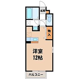 ネオウイング ワンルームの間取図画像