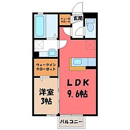 コラットガーデン 1LDKの間取図画像