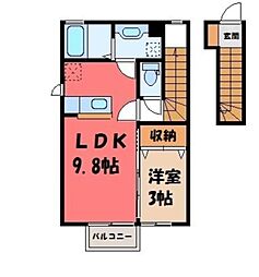 ボーテルミエール 1LDKの間取図画像