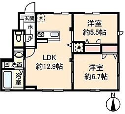 間取図画像 2LDK