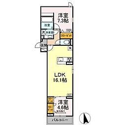 間取図画像 2LDK