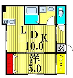 間取図画像 1LDK