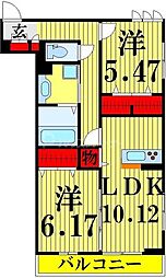 間取図画像 2LDK