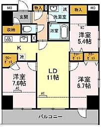 RoyalKJ 3LDKの間取図画像