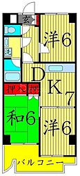 スカイハイツYOSHIMI 3DKの間取図画像