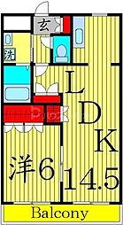 サンヴィラージュ 1LDKの間取図画像