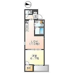 仮)梅田3丁目マンション新築工事 1LDKの間取図画像