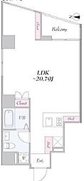 trias212 ワンルームの間取図画像