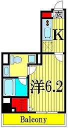 レアライズ綾瀬 1Kの間取図画像