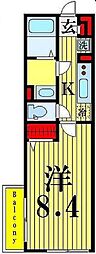 リブリ・サントノーレ 1Kの間取図画像