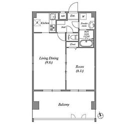 ペアパレス六町環七北通り 1LDKの間取図画像