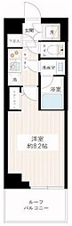 MAXIV北千住 1Kの間取図画像