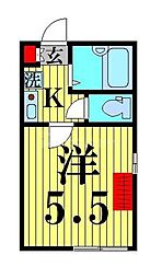 ノーザンロード綾瀬 ワンルームの間取図画像