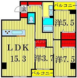 フリーダムファン 3LDKの間取図画像
