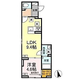 セレスティア青井II 1LDKの間取図画像