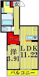 エミネンスf 1LDKの間取図画像