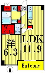 LaPaisible 1LDKの間取図画像