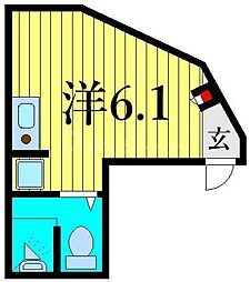 LIM'sCOURT南千住 ワンルームの間取図画像