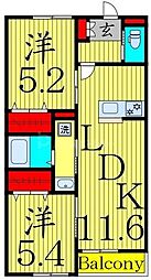 (仮称)足立区中央本町3丁目新築 2LDKの間取図画像