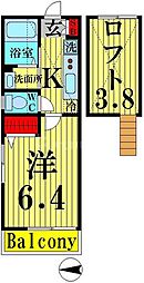 premier 1Kの間取図画像
