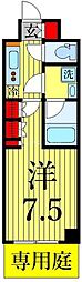 ルーブル五反野弐番館 1Kの間取図画像
