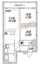 Aoto NANA 2LDKの間取図画像